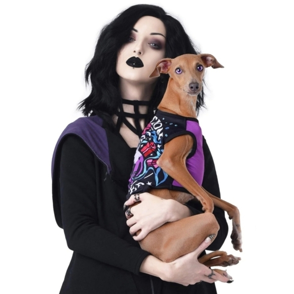 Rogue + Wolf ✦ “Pawtion Master” Pet Vest ✦ Magical Purple Vegan Pullover Tee - Picture 5 of 10